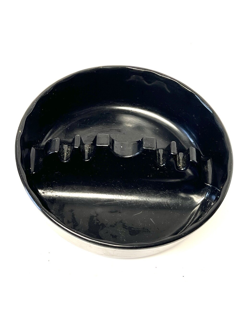 Black 5 Inch Melamine Plastic Ashtray Outdoor/Indoor